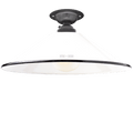FIXED SMALL WHITE ENAMEL CONE SHADE - DYKE & DEAN
