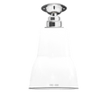FIXED SMALL WHITE ENAMEL SHADE - DYKE & DEAN
