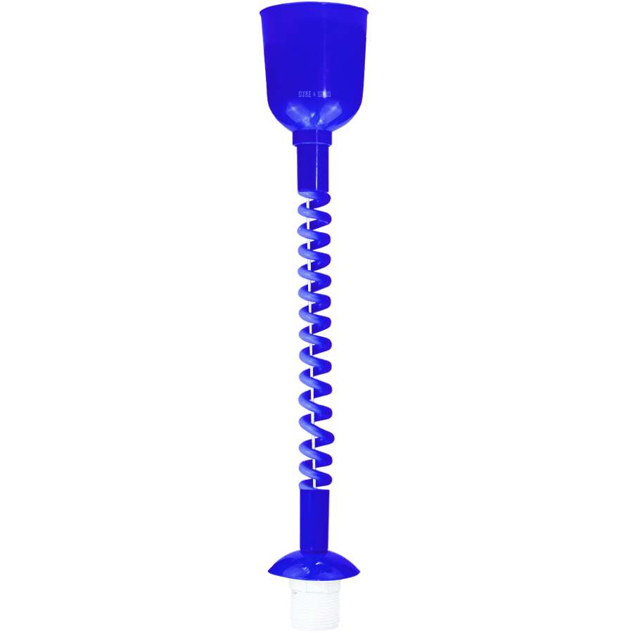 FLAT BLUE ENAMEL RETRACTABLE CORD LIGHT - DYKE & DEAN