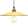 FLAT CUSTARD ENAMEL SHADE - DYKE & DEAN