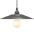 FLAT GREY ENAMEL SHADE - DYKE & DEAN