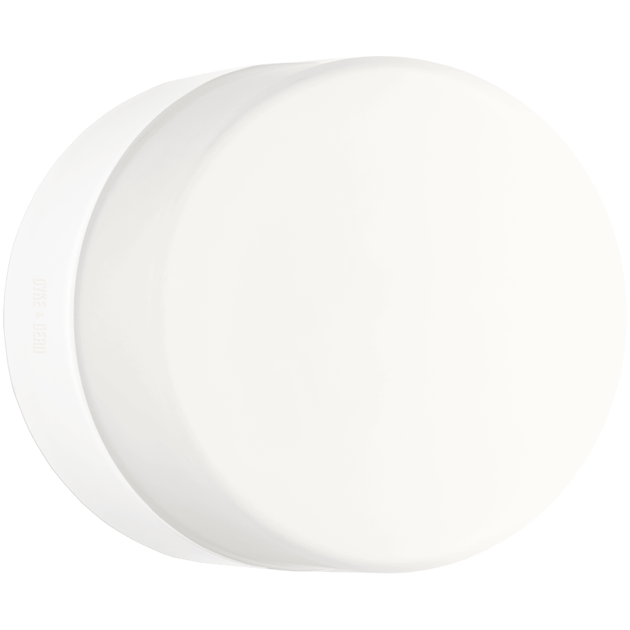FLAT WHITE PORCELAIN WALL LIGHT IP54 - DYKE & DEAN