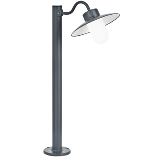 FRENCH BOLLARD SWAN NECK LAMP FROSTED GLASS - DYKE & DEAN