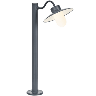 FRENCH BOLLARD SWAN NECK LAMP FROSTED GLASS - DYKE & DEAN