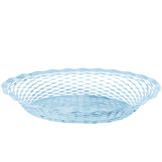 FRENCH EXPANDED OVAL SERVING BASKET BLUE - DYKE & DEAN