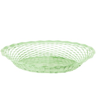 FRENCH EXPANDED OVAL SERVING BASKET GREEN - DYKE & DEAN