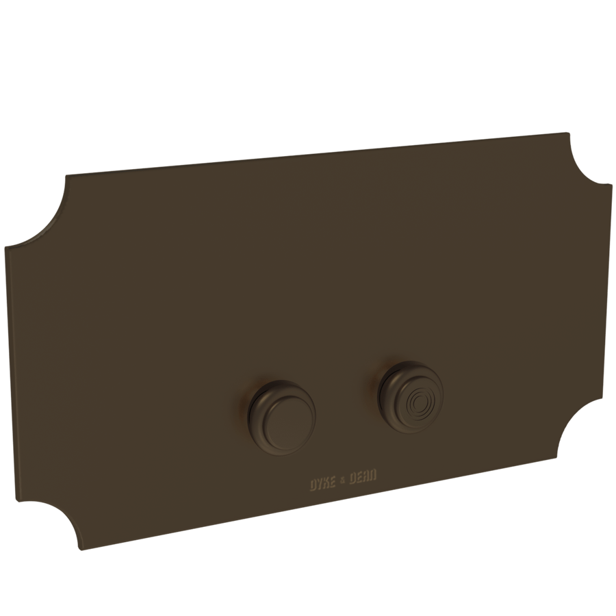 GEORGIAN CORNERS TOILET FLUSH PLATE BRONZE - DYKE & DEAN