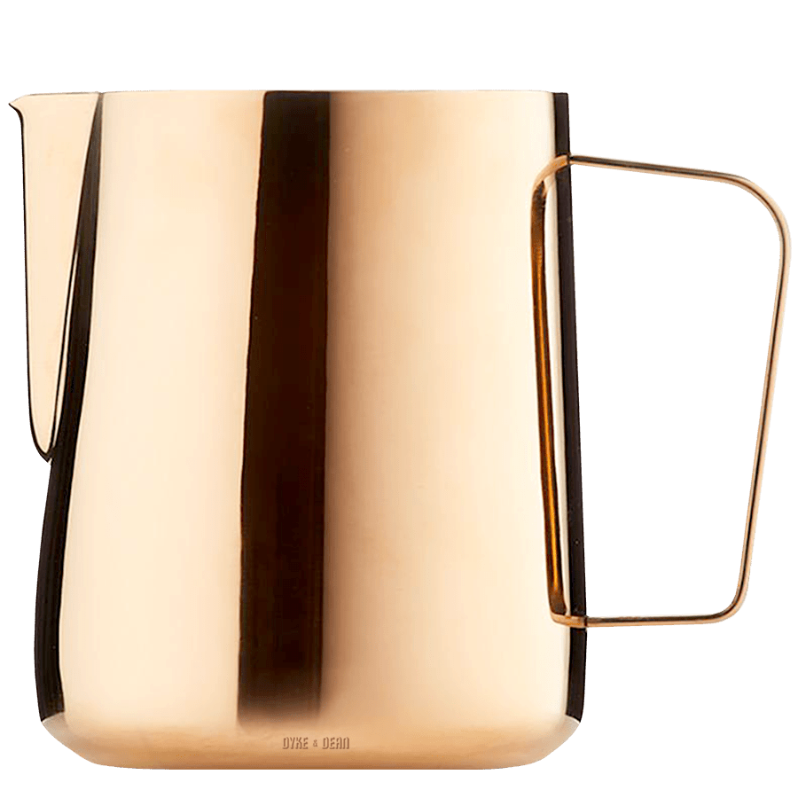 GOLD COFFEE MILK FROTHING JUG & PITCHER 600ML - DYKE & DEAN