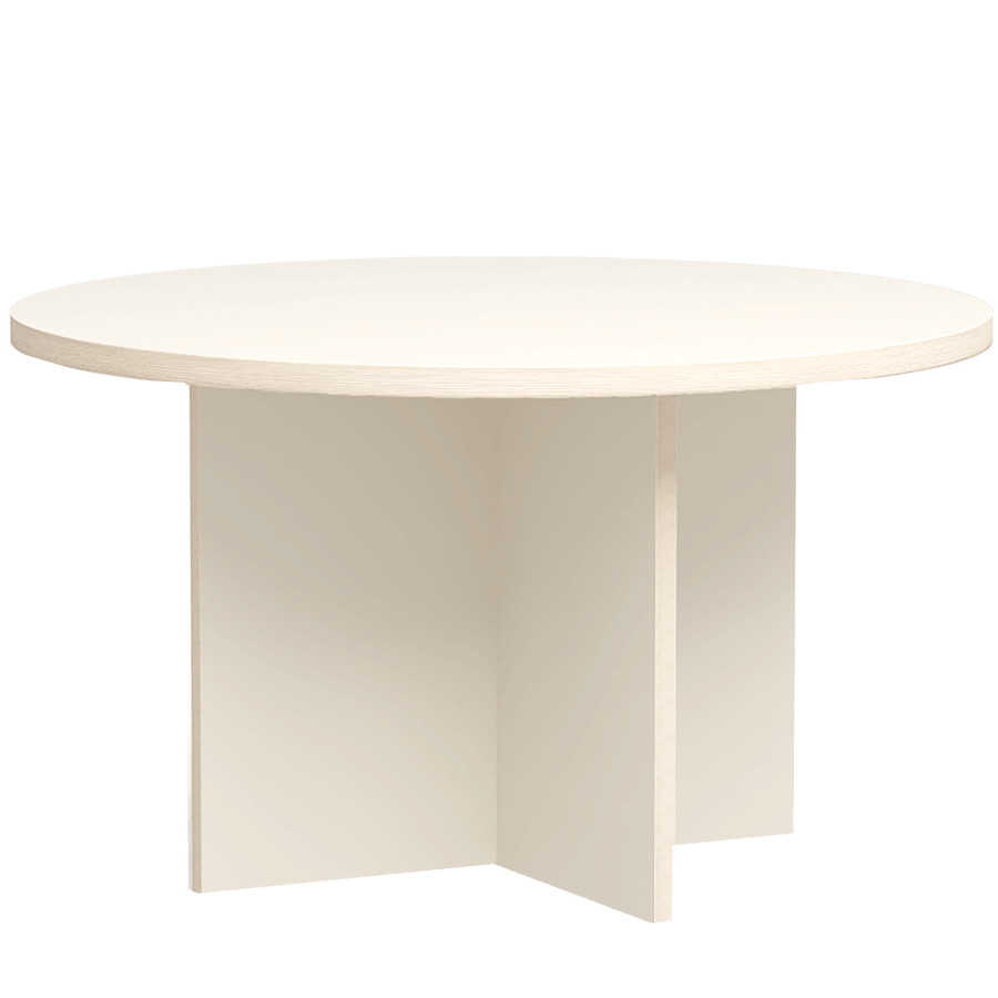 HKLIVING DINING TABLE ROUND 130CM CREAM - DYKE & DEAN