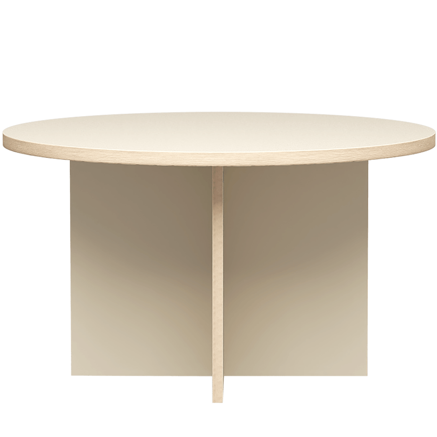 HKLIVING DINING TABLE ROUND 130CM CREAM - DYKE & DEAN