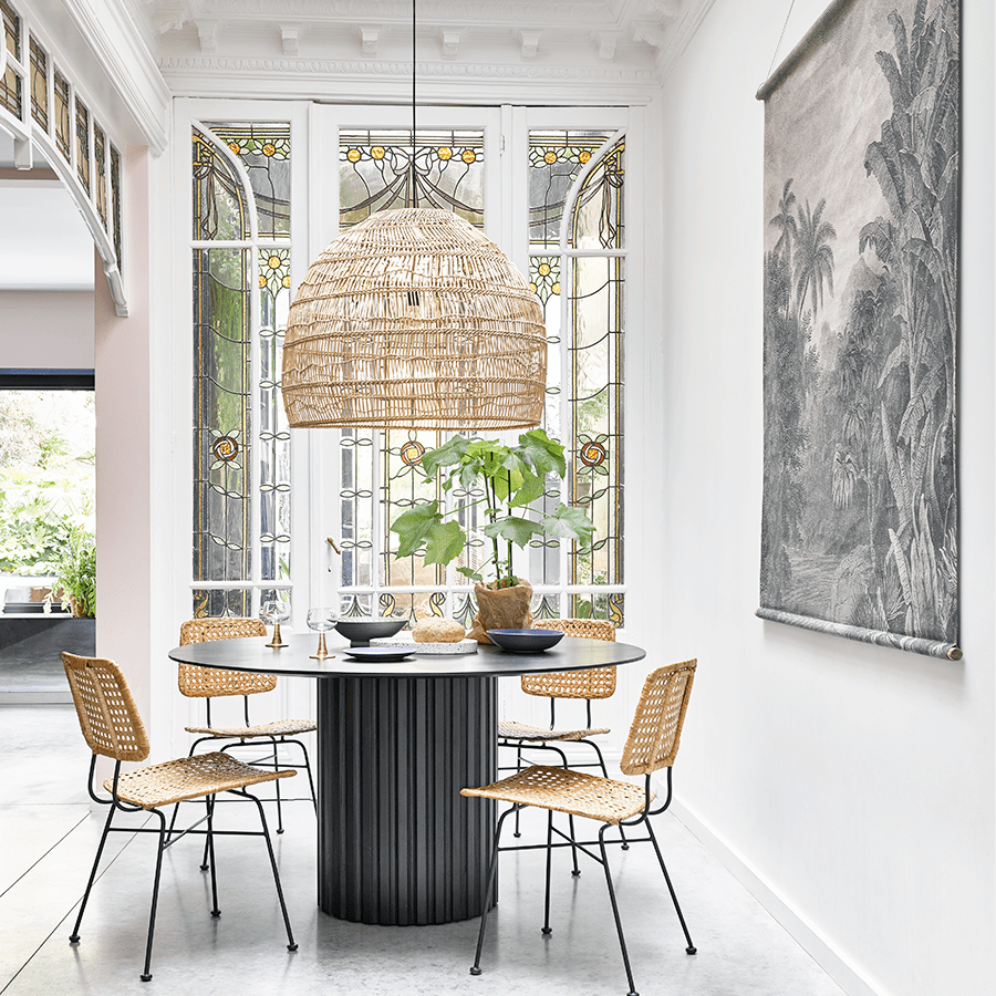 HKLIVING PILLAR DINING TABLE ROUND - DYKE & DEAN