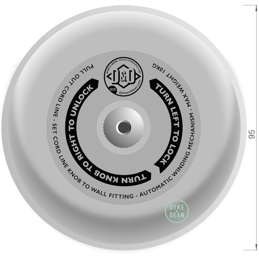 HOTEL RETRACTABLE CLOTHING LINE MATT WHITE - DYKE & DEAN