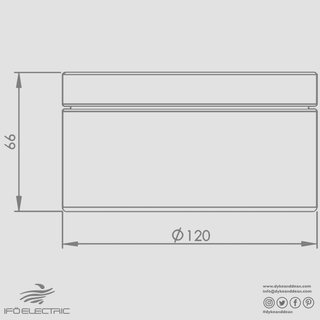 IFO ELECTRIC PORCELAIN SPOT LIGHT BLACK IP44 - DYKE & DEAN