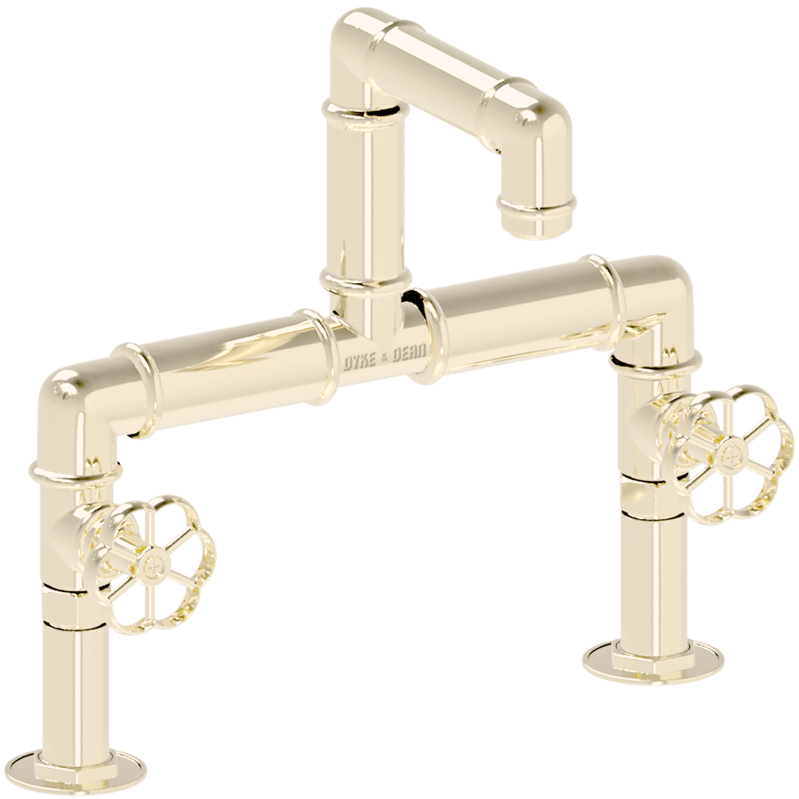 Indrustrial Taps INDUSTRIAL BRIDGE MOUNTED FLOWER TAPS - DYKE & DEAN