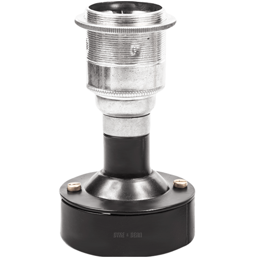 INDUSTRIAL WALL BULB HOLDER BLACK & BRASS E27 - DYKE & DEAN