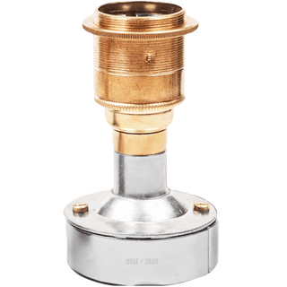 INDUSTRIAL WALL BULB HOLDER STEEL & BRASS E27 - DYKE & DEAN