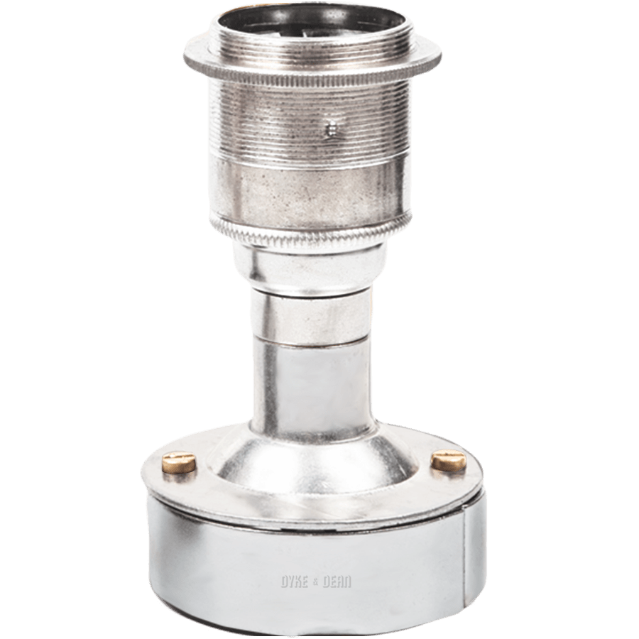 INDUSTRIAL WALL BULB HOLDER STEEL & BRASS E27 - DYKE & DEAN