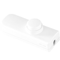 INDUSTRIAL WHITE INLINE CABLE LAMP LIGHT SWITCH - DYKE & DEAN