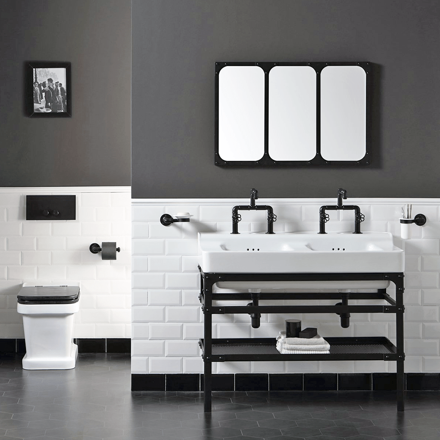 INDUSTRIALIS CERAMIC WALL & COUNTER SINK DOUBLE - DYKE & DEAN