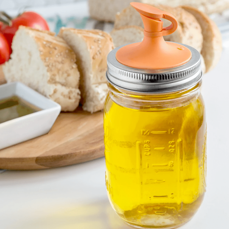 JARWARE OIL CRUET ORANGE - DYKE & DEAN