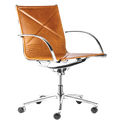 JOINT 1211 OFFICE CHAIR YELLOWSTONE LEATHER - DYKE & DEAN