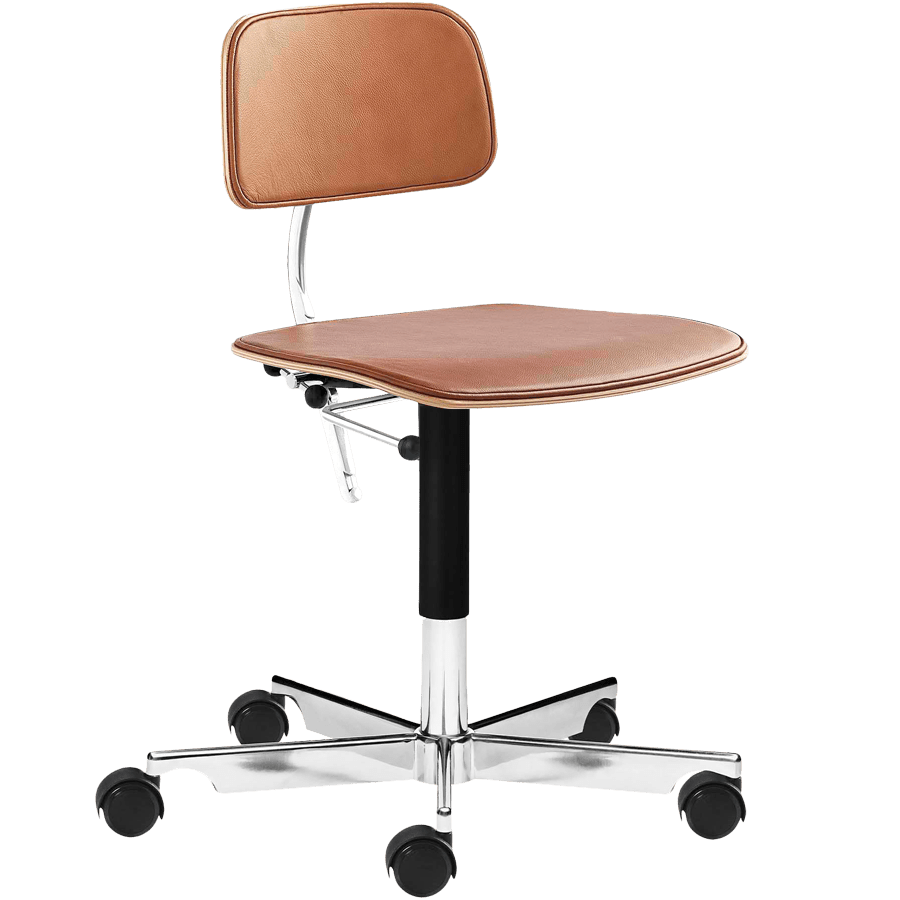 KEVI 2533 OFFICE CHAIR BRANDY LEATHER - DYKE & DEAN