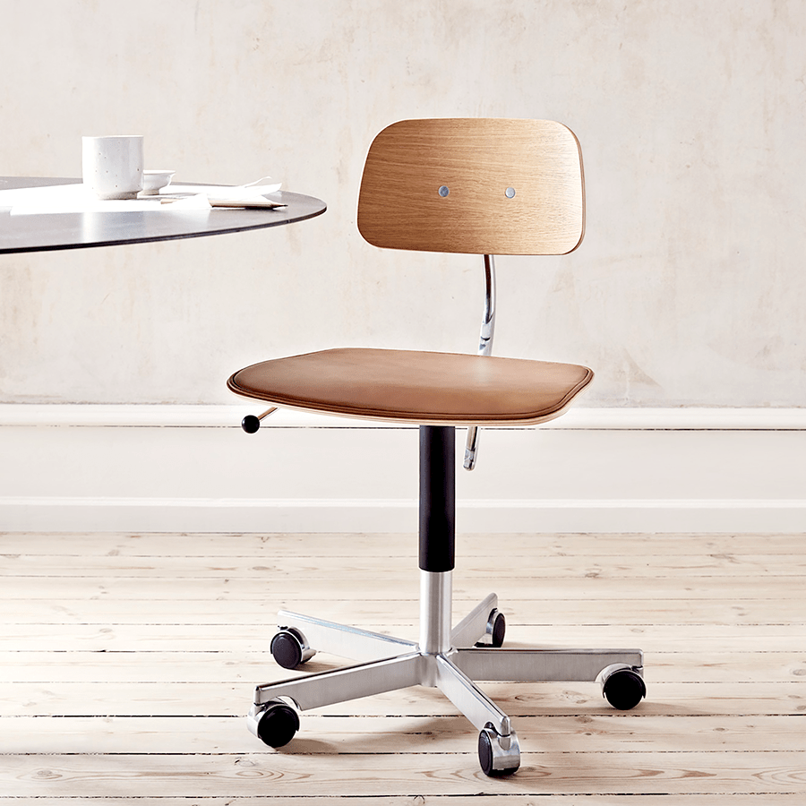 KEVI 2533 OFFICE CHAIR BRANDY LEATHER - DYKE & DEAN