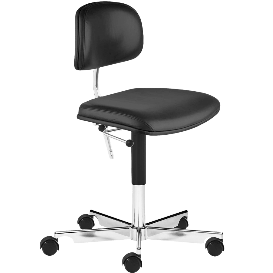 KEVI 2534U OFFICE CHAIR BLACK LEATHER - DYKE & DEAN