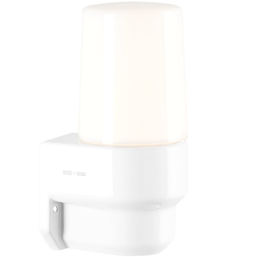 LAMPETT PORCELAIN WALL LIGHT IP54 WHITE - DYKE & DEAN