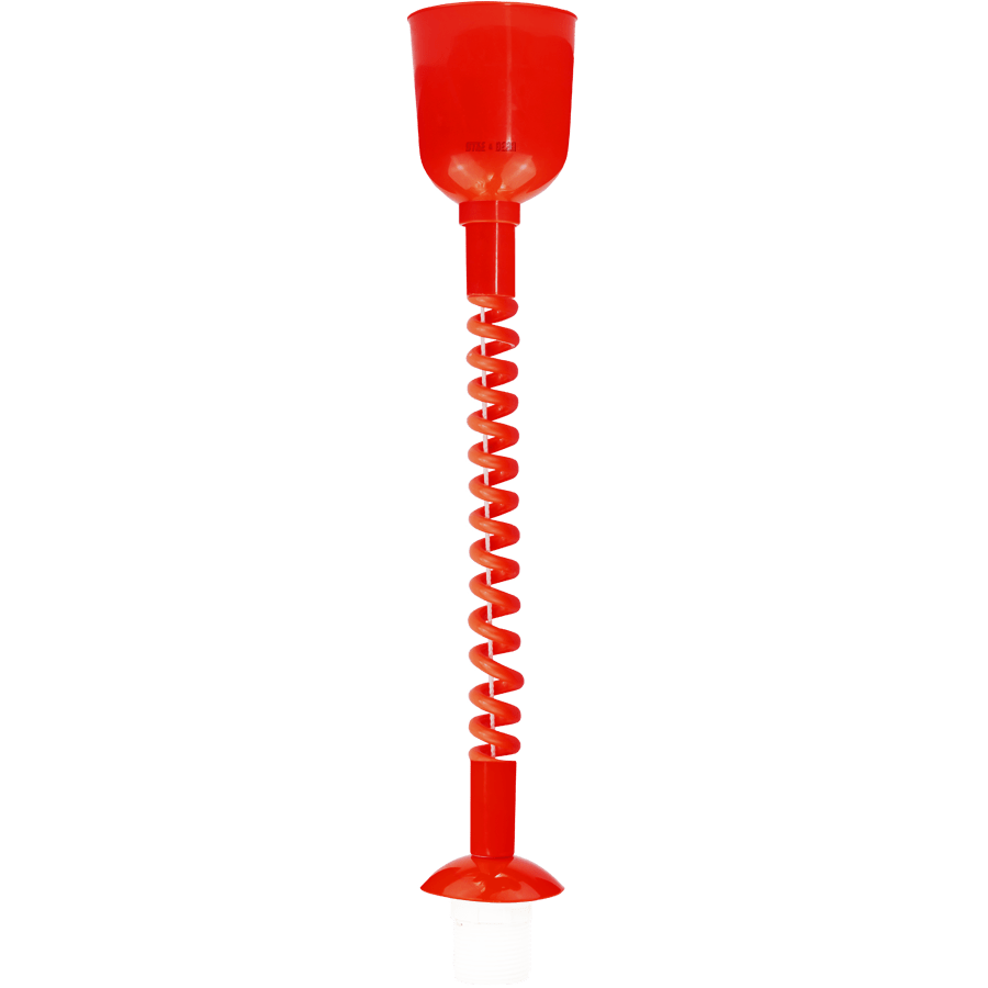 LARGE CUSTARD ENAMEL RETRACTABLE CORD LIGHT - DYKE & DEAN