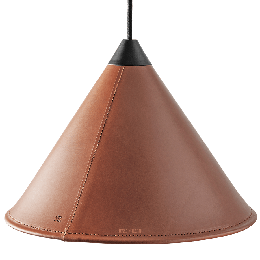 LEATHER CONE LAMP MONTANA - DYKE & DEAN