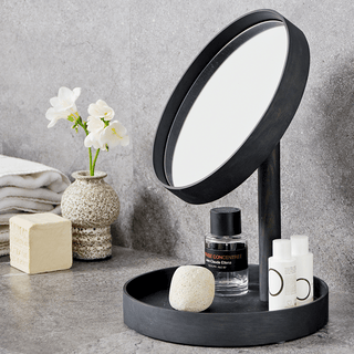 LOOK MAGNIFY MIRROR DARK OAK - DYKE & DEAN