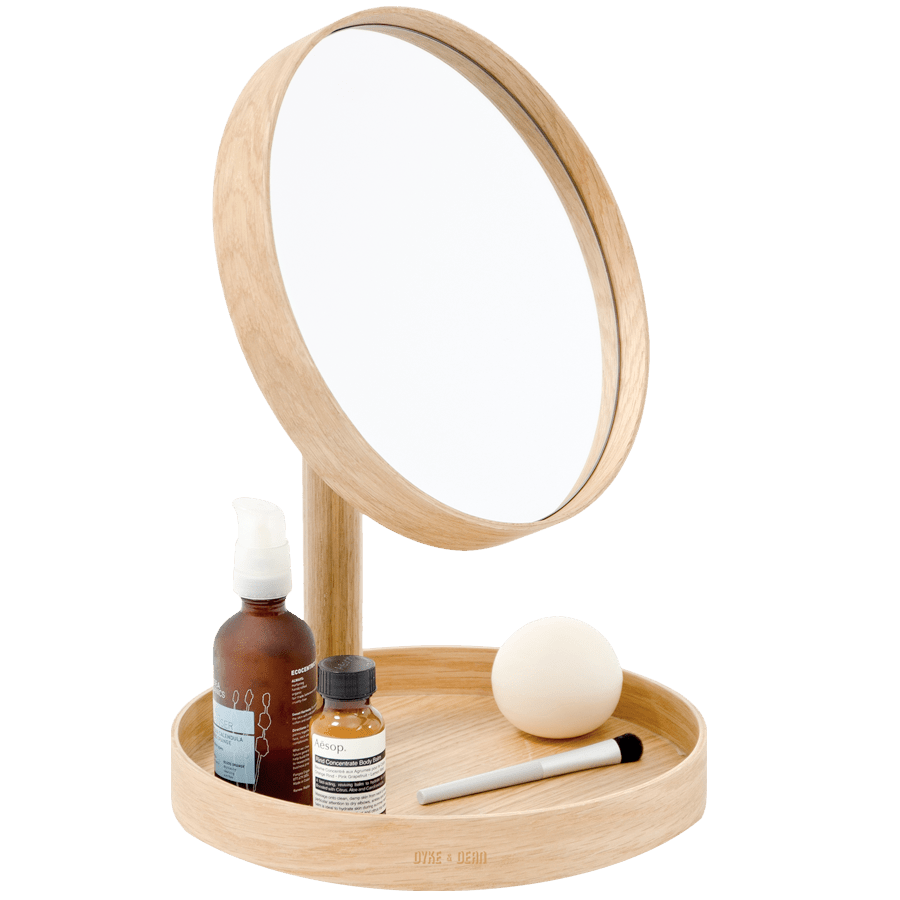 LOOK MAGNIFY MIRROR NATURAL OAK - DYKE & DEAN