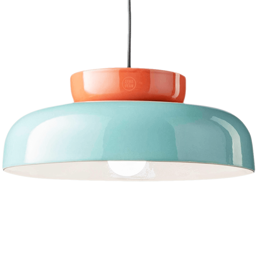 MARACANÀ SHORT CERAMIC GLASS PENDANT SHADE LAMP - DYKE & DEAN