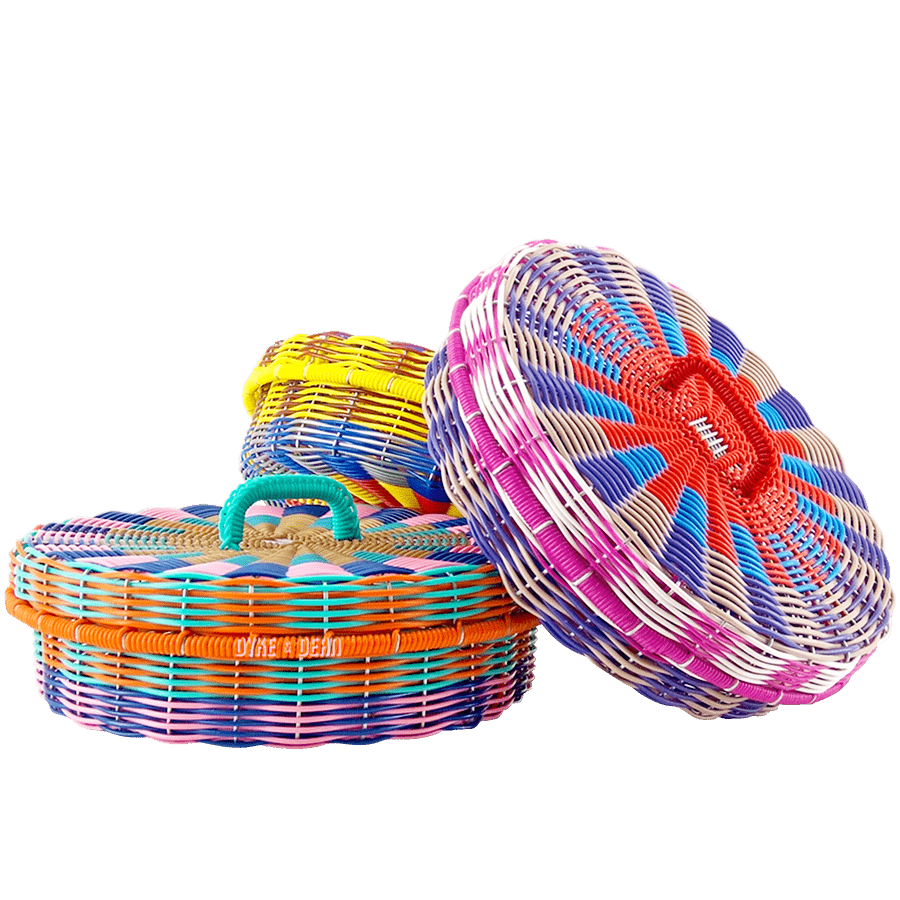 MEXICAN MULTI COLOUR TORTILLA BASKET - DYKE & DEAN