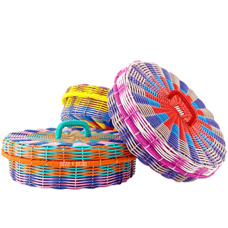 MEXICAN MULTI COLOUR TORTILLA BASKET - DYKE & DEAN