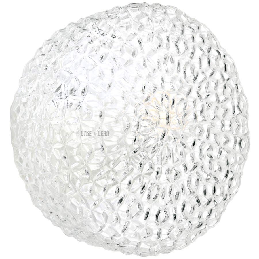 MOULDED ROUND GLASS WALL & CEILING LIGHT - DYKE & DEAN