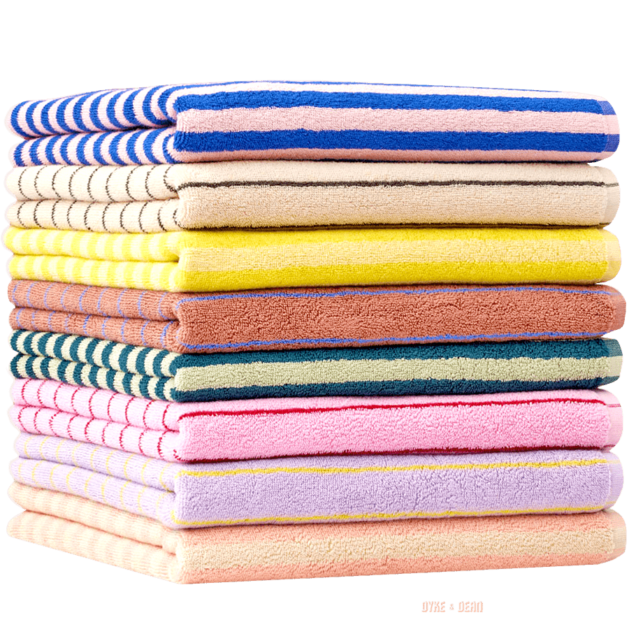 NARAM BATH TOWEL DAZZLING BLUE & ROSE BATH TOWEL - DYKE & DEAN