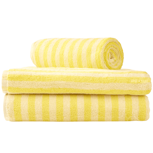 Yellow and white bath towels hotsell