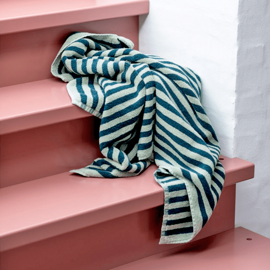 NARAM BATH TOWELS SEA FOAM DEEP TEAL DYKE DEAN