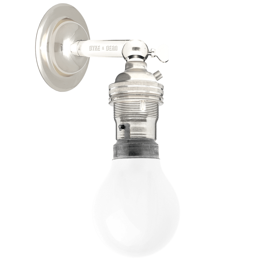 NICKEL BAYONET WALL ARM LIGHT - DYKE & DEAN