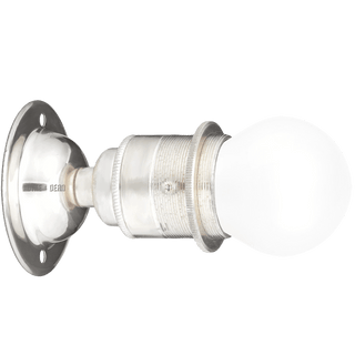 NICKEL FIXED E27 WALL BULB HOLDER - DYKE & DEAN
