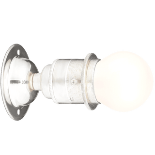 NICKEL FIXED E27 WALL BULB HOLDER - DYKE & DEAN