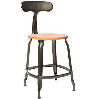 NICOLLE CHAIR STEEL WOOD SEAT 45cm - DYKE & DEAN