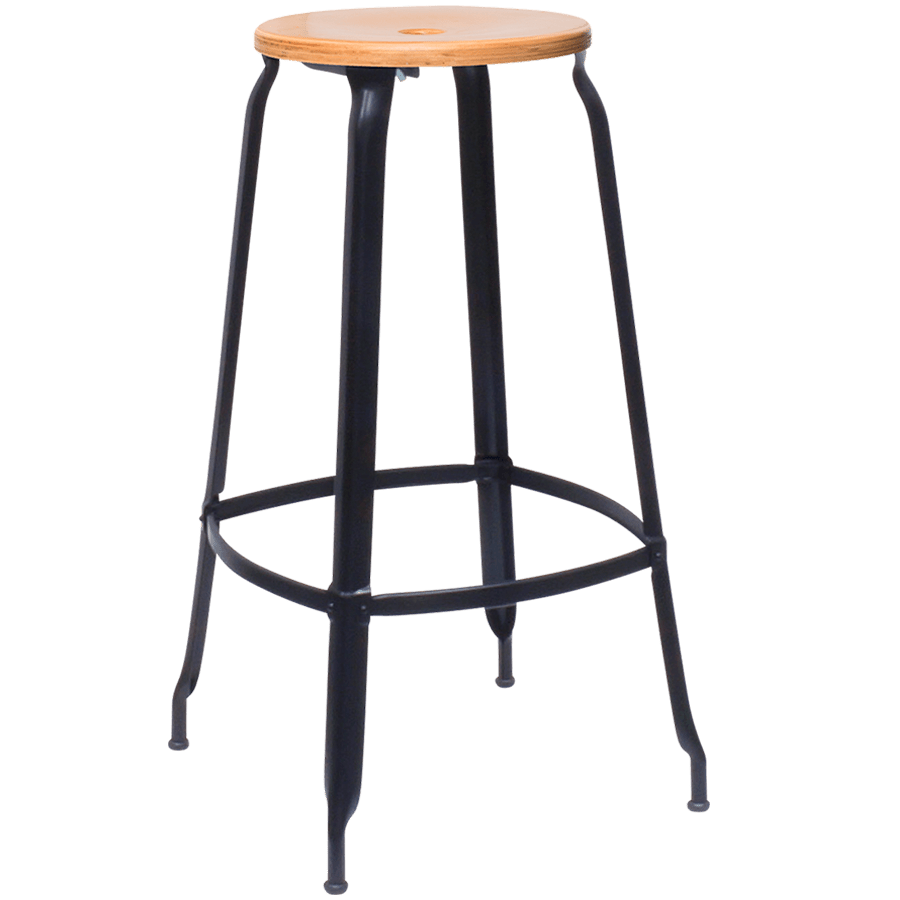 NICOLLE STOOL WOODEN SEAT 75cm - DYKE & DEAN