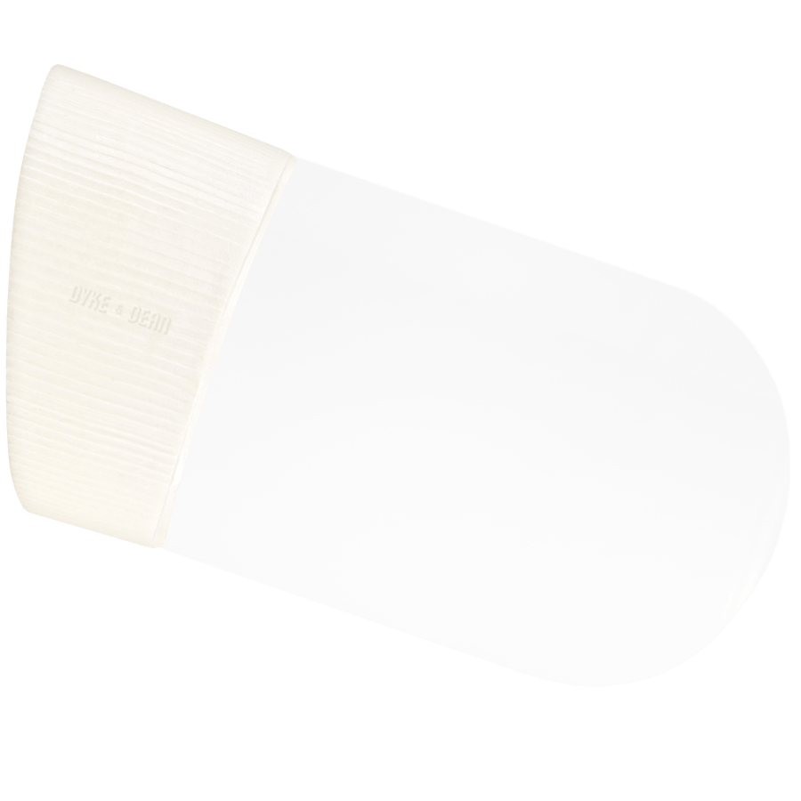 OFF WHITE ANGLED CERAMIC REARWIRED LAMPS - DYKE & DEAN