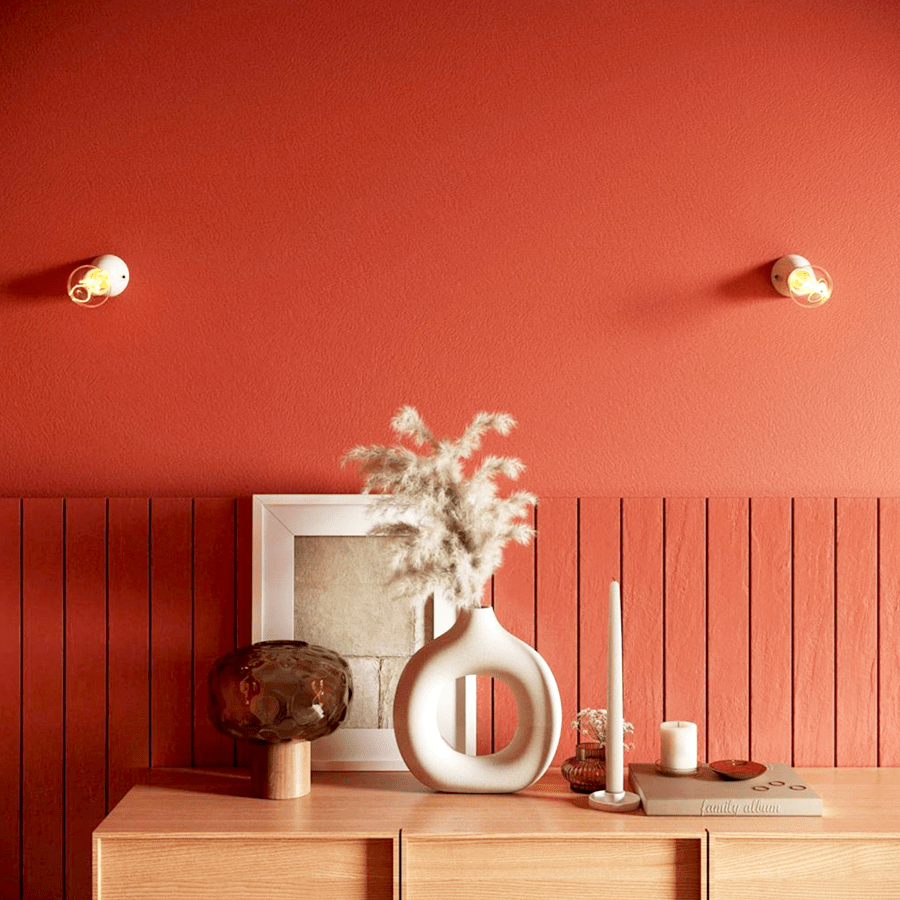 OFF WHITE CERAMIC ANGLED SOCKET LAMP - DYKE & DEAN