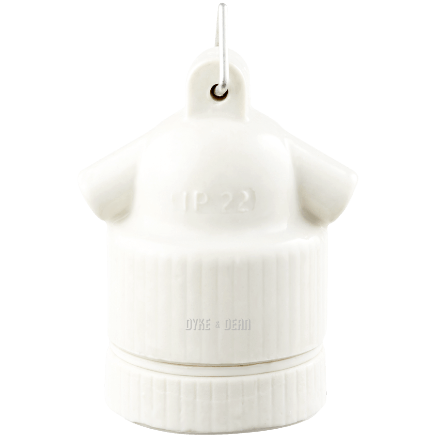 OFF WHITE CERAMIC E27 FESTOON BULB HOLDER DYKE & DEAN