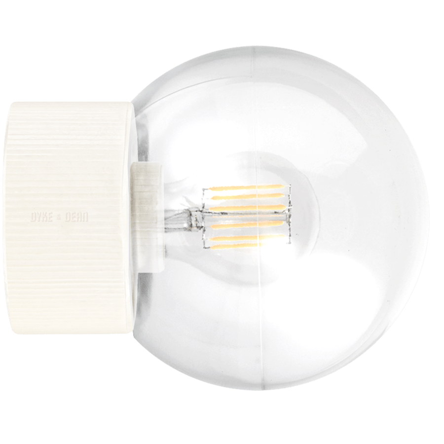 OFF WHITE CERAMIC REARWIRED LAMPS - DYKE & DEAN