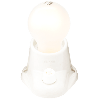 OFF WHITE LIGHT SWITCHED CERAMIC FIXED SOCKET LAMP - DYKE & DEAN